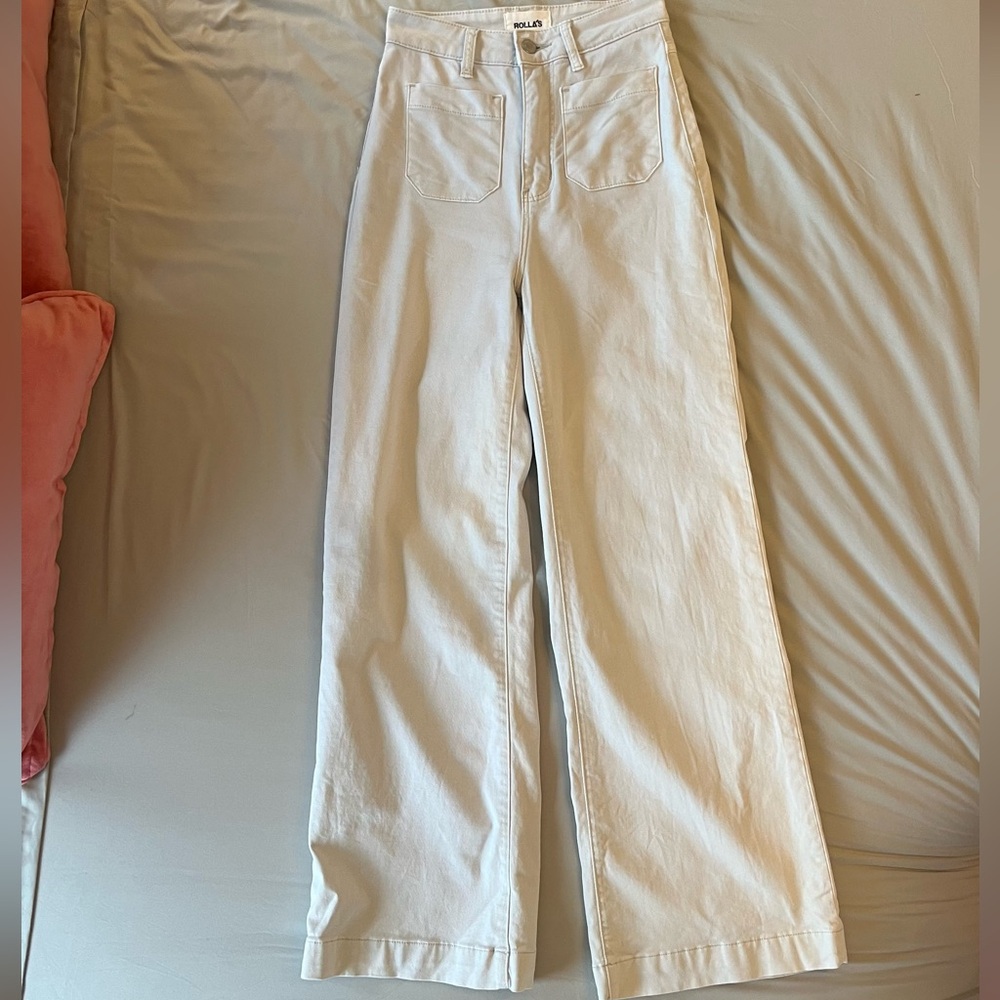Rollas High Rise Wide Leg Sailor Jeans